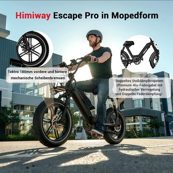 Himiway E-Bike Escape Pro Moped Style inklusive Akku