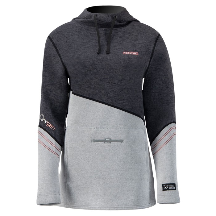 PROLIMIT Neopren Hoodie Womens Oxygen BLACK/GREY