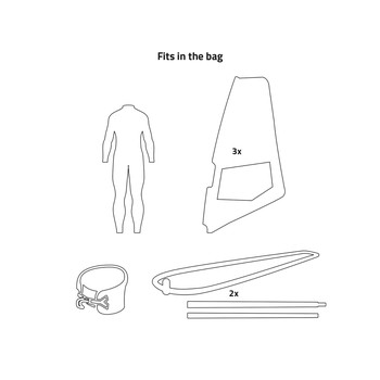 PROLIMIT Windsurf Bag Sessionbag Aero Grey/White 2023