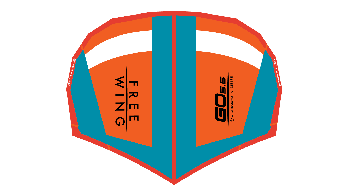 Starboard Foil Wing FREEWING GO WINDOW Orange and Teal 2023