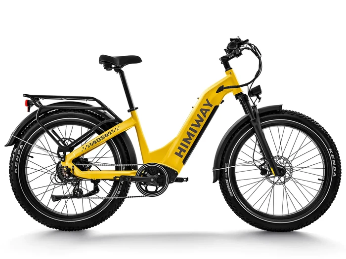 Himiway E-bike Zebra D5 Upgrade Step Thru Premium All Terrain Pedelec Fatbike inklusive Akku