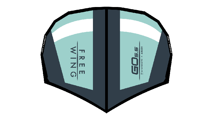 Starboard Foil Wing FREEWING GO WINDOW Gray and Light Blue 2023