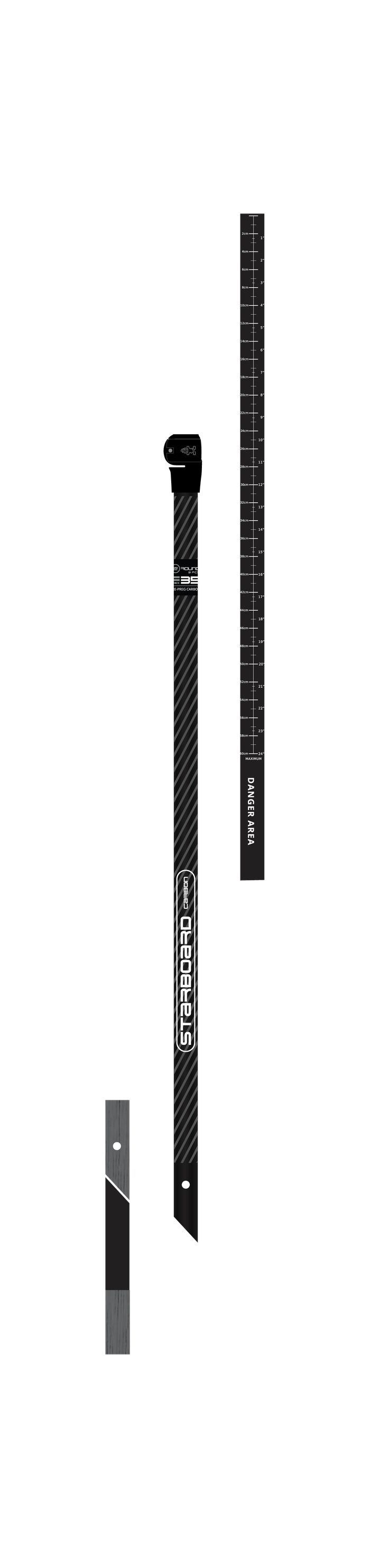 Starboard SUP CARBON SHAFT 29MM 3PC ADJ F35 .