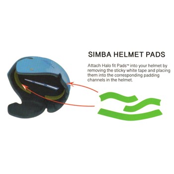 SIMBA SURF Helm Halo fit Pads Passstreifen 9mm