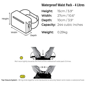 OverBoard wasserdichte Hüfttasche LIGHT 4 L Gelb