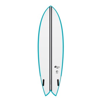 Surfboard TORQ TEC Twin Fish 6.4 Rail Türkis