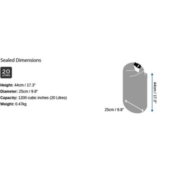 OverBoard wasserdichter Packsack 20 Liter Weiss