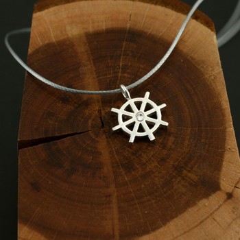 Silver+Surf Silber Schmuck Boot Steuerrad Kristall