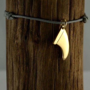 Silver+Surf Silber Schmuck Surfboard Finne gold