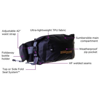 OverBoard wasserdichte Hüfttasche LIGHT 4 L Schwar