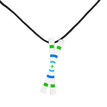 Silver+Surf Silber Schmuck Ski Cross Circle winter