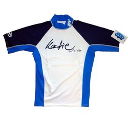 Katie Lycra Rashguard Kurzarm Männer UV-Resistant - white/blue