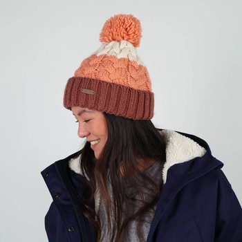 Oxbow Long acrylic pom pom beanie.