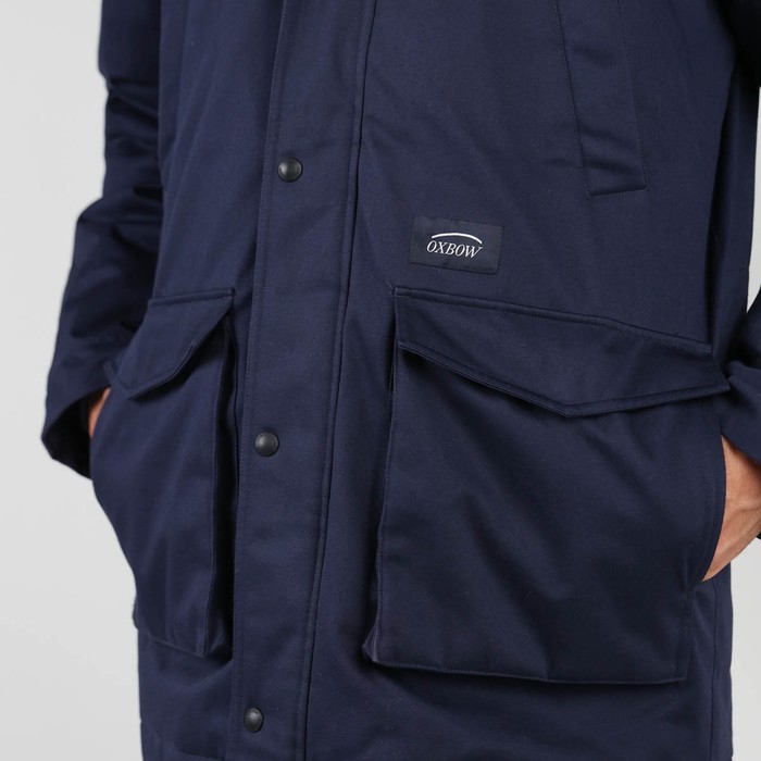 Oxbow Twill long parka jacket sherpa lined / 5K/5K mixed organic cotton/recycled polyester long jacket. Q2JACOBSEN