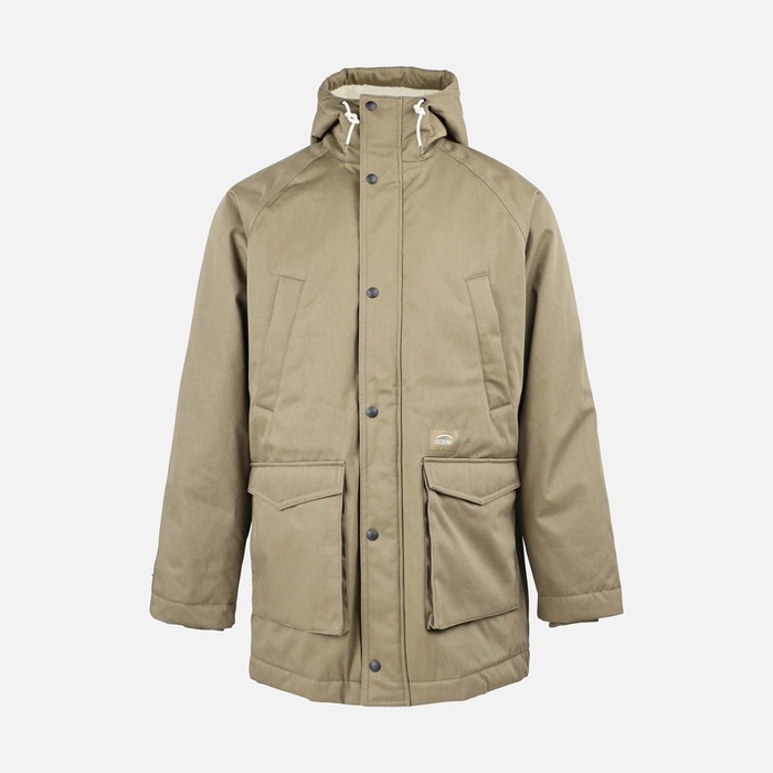 Oxbow Twill long parka jacket sherpa lined / 5K/5K mixed organic cotton/recycled polyester long jacket. Q2JACOBSEN