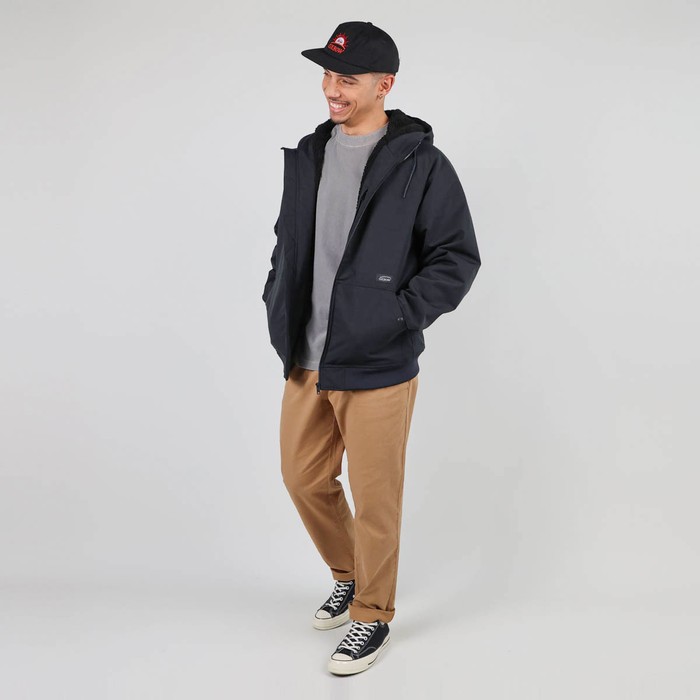 Oxbow Canvas hooded jacket sherpa lined / Sherpa lined 5K/5K short jacket. Q2JOAO