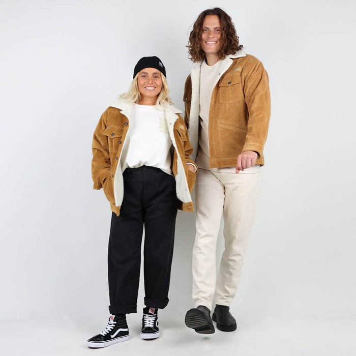Oxbow Corduroy trucker jacket / Unisex velvet jacket lined with polyester fleece. Q2JESSIE