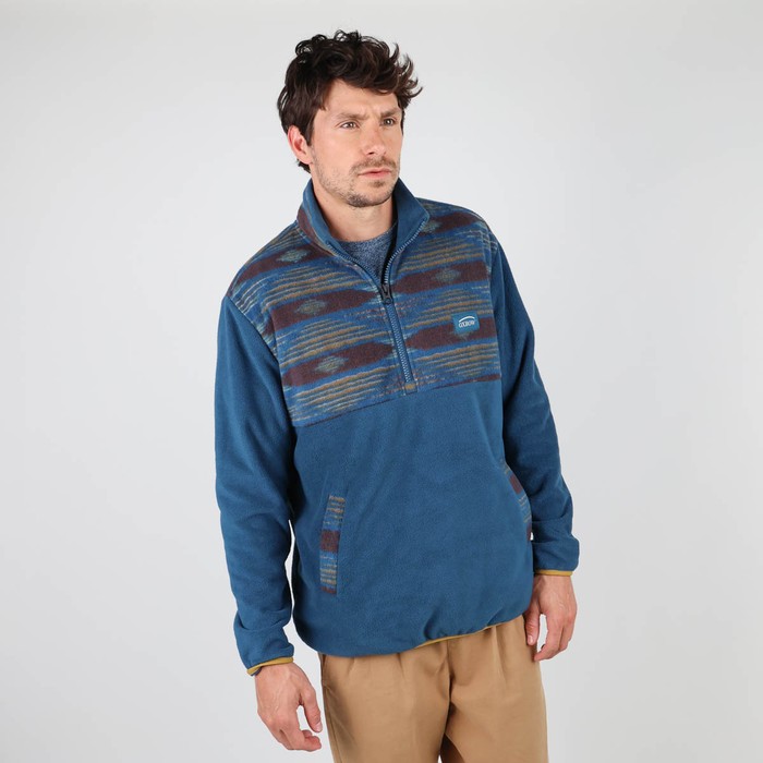 Oxbow Quarter zipped printed polar fleece Q2SABAIO