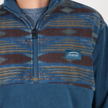 Oxbow Quarter zipped printed polar fleece Q2SABAIO