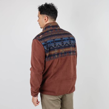 Oxbow Quarter zipped printed polar fleece Q2SABAIO
