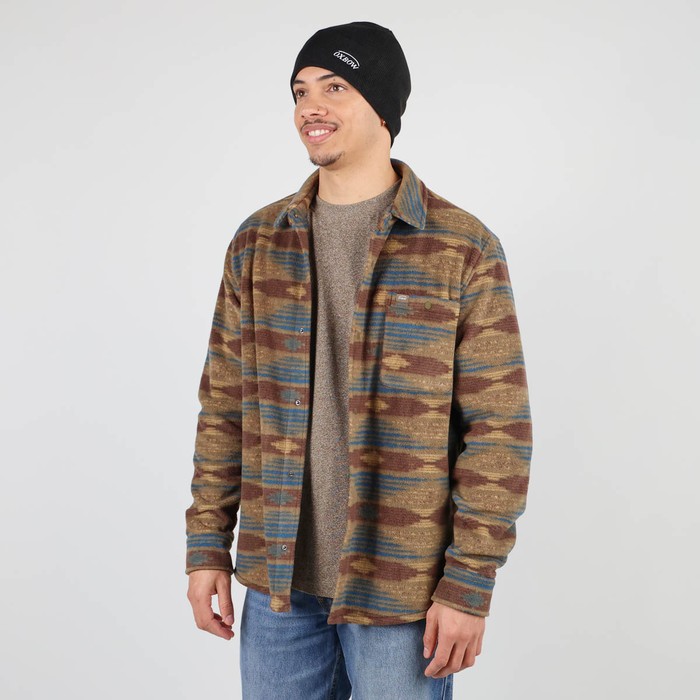 Oxbow Printed polar fleece overshirt Q2SAO