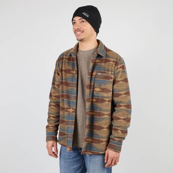 Oxbow Printed polar fleece overshirt Q2SAO