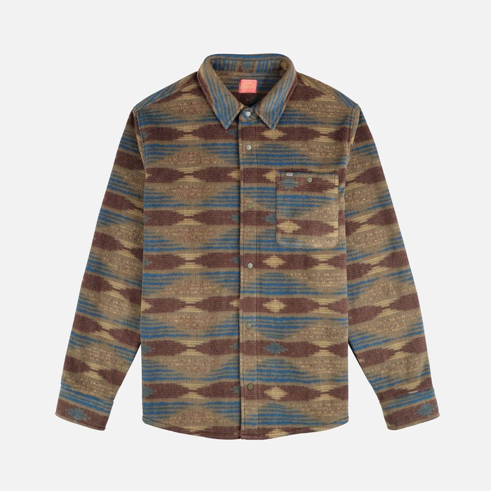 Oxbow Printed polar fleece overshirt Q2SAO