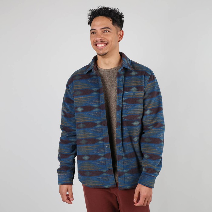 Oxbow Printed polar fleece overshirt Q2SAO