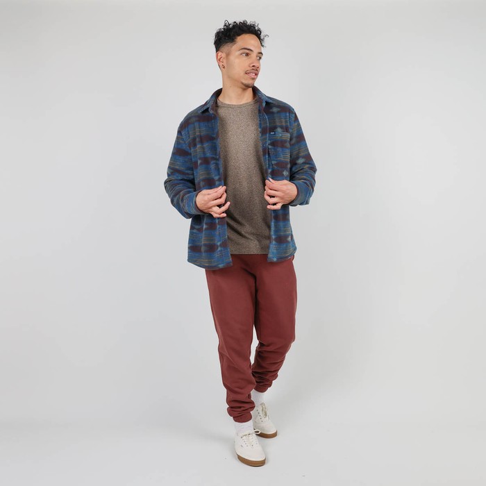 Oxbow Printed polar fleece overshirt Q2SAO