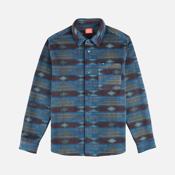 Oxbow Printed polar fleece overshirt Q2SAO