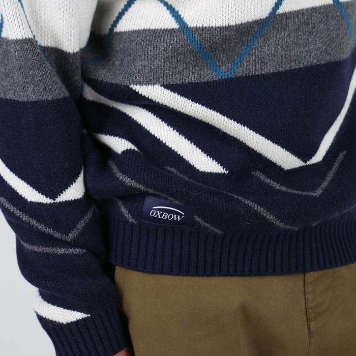 Oxbow Wool jacquard sweater / Crew neck jacquard wool sweater. Q2PANDIM