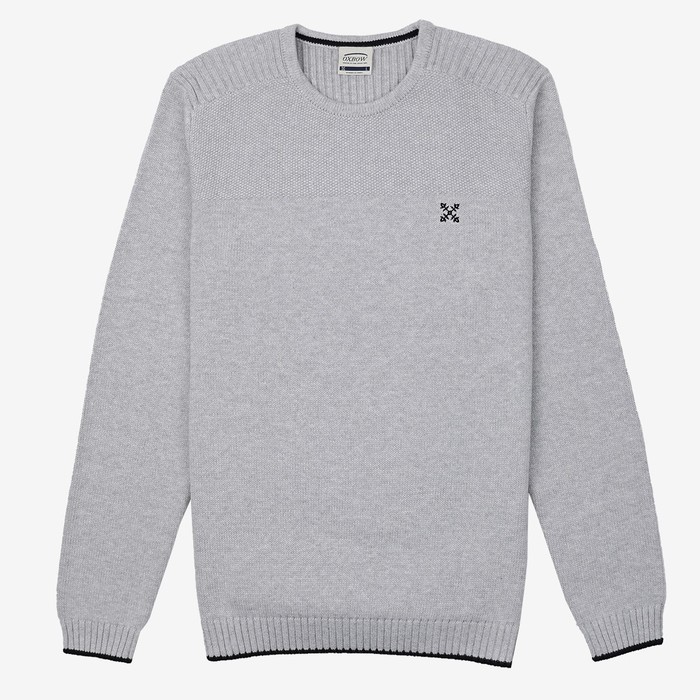 Oxbow Fancy knitted crew neck sweater P0POLMI