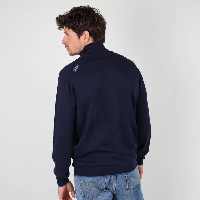 Oxbow Essential cotton zipped sweater Q2PEZIP