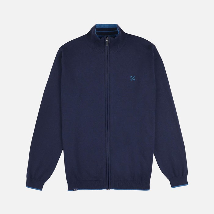 Oxbow Essential cotton zipped sweater Q2PEZIP