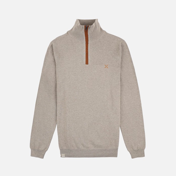 Oxbow Half-zip cotton sweater. Q2PENZI