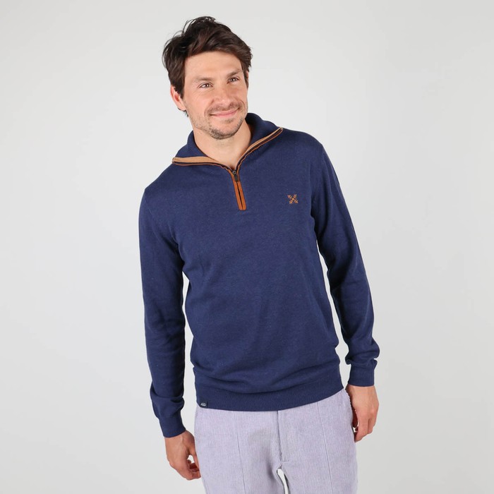 Oxbow Half-zip cotton sweater. Q2PENZI