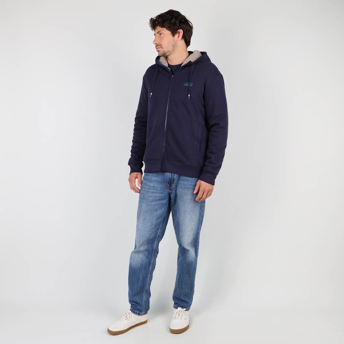 Oxbow Zippered hooded sherpa lining cotton sweatshirt. Q2SWEM