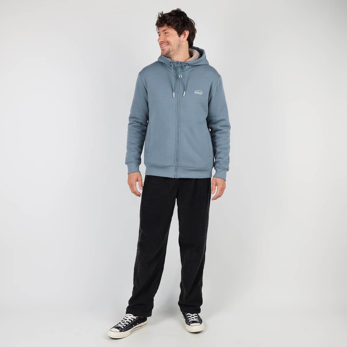 Oxbow Zippered hooded sherpa lining cotton sweatshirt. Q2SWEM