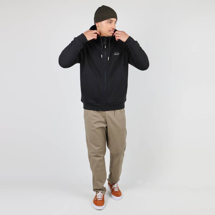 Oxbow Zippered hooded sherpa lining cotton sweatshirt. Q2SWEM