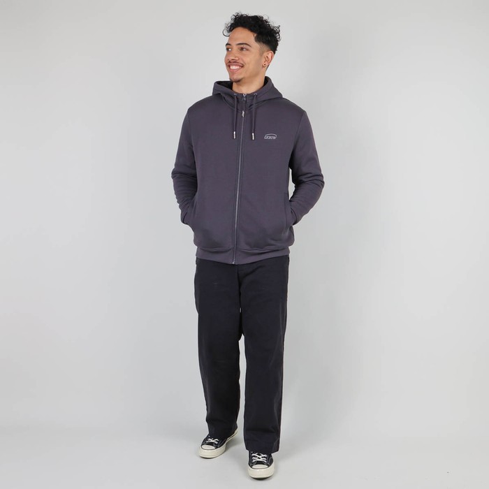 Oxbow Straight cut zipped hoodie lined with cotton fleece. Q2SAMSARI