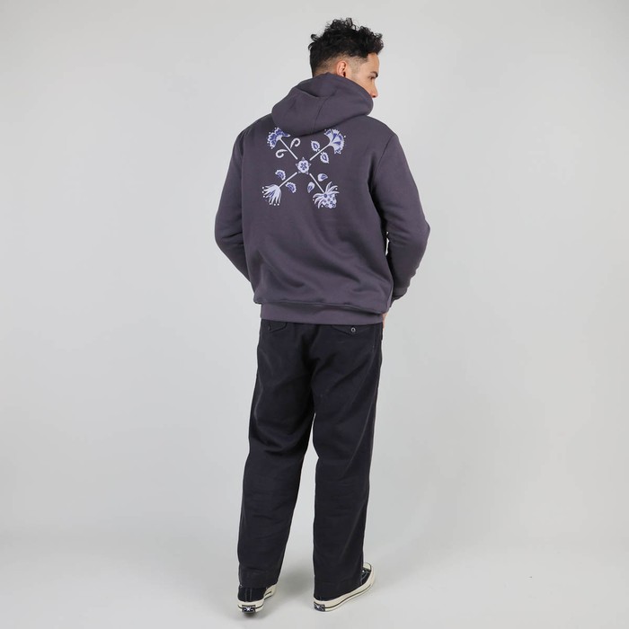 Oxbow Straight cut zipped hoodie lined with cotton fleece. Q2SAMSARI