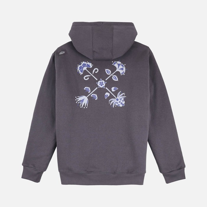 Oxbow Straight cut zipped hoodie lined with cotton fleece. Q2SAMSARI