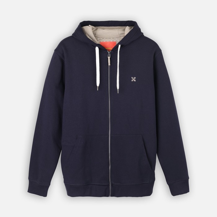 Oxbow Cotton straight fit zippered hooded sweatshirt. P0SALET