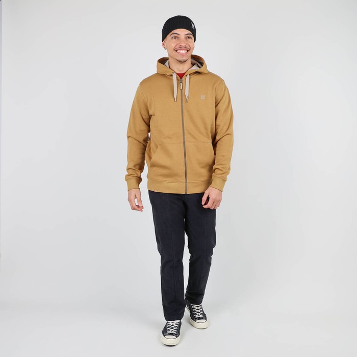 Oxbow Hooded zippered straight cut cotton sweatshirt. Q2SALET