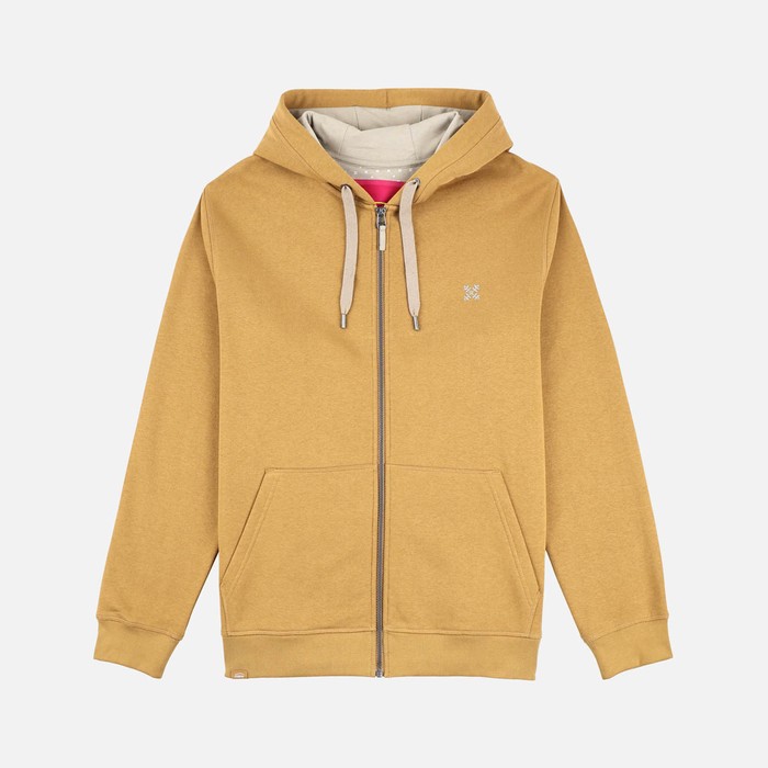 Oxbow Hooded zippered straight cut cotton sweatshirt. Q2SALET