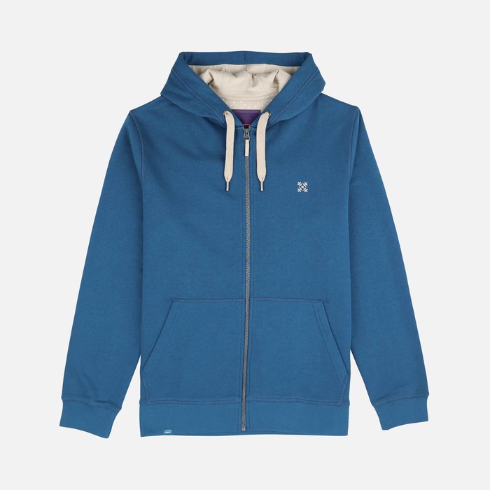 Oxbow Hooded zippered straight cut cotton sweatshirt. Q2SALET