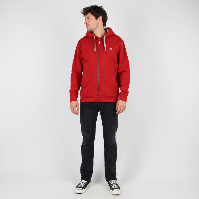 Oxbow Hooded zippered straight cut cotton sweatshirt. Q2SALET