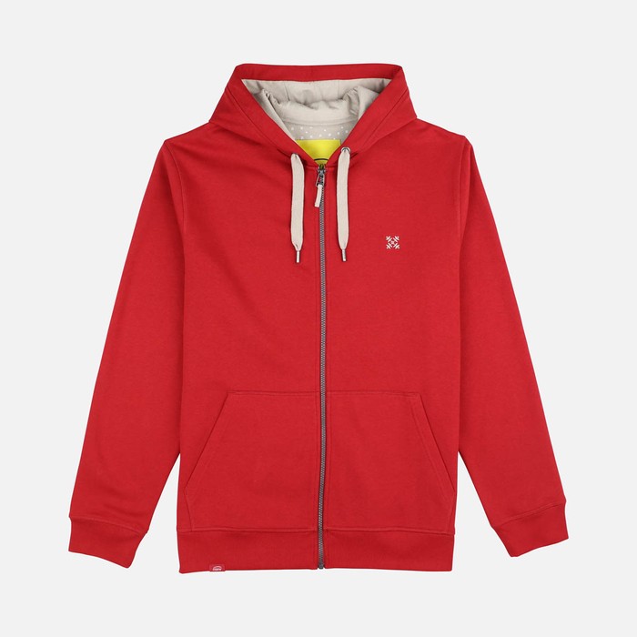 Oxbow Hooded zippered straight cut cotton sweatshirt. Q2SALET