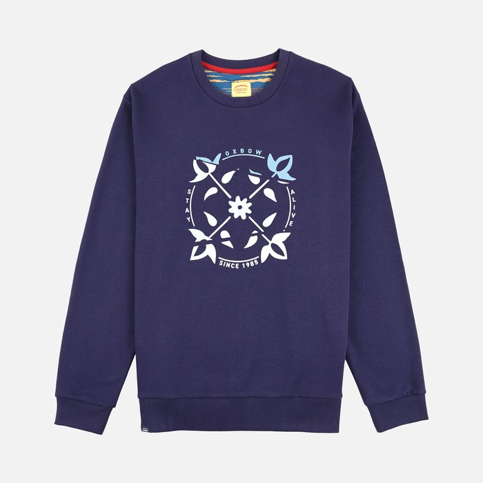 Oxbow Crew neck large cut cotton sweatshirt. Q2SOLAR