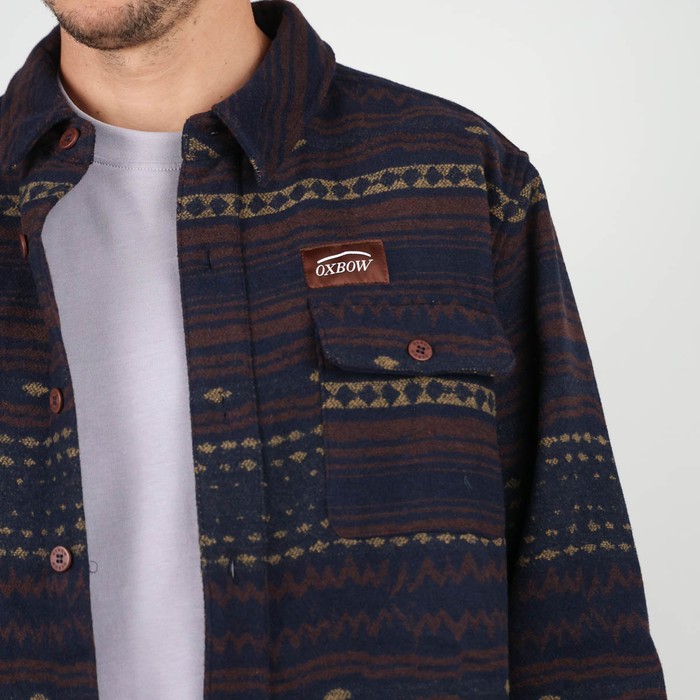 Oxbow Jacquard blended wool overshirt Q2COOMERA